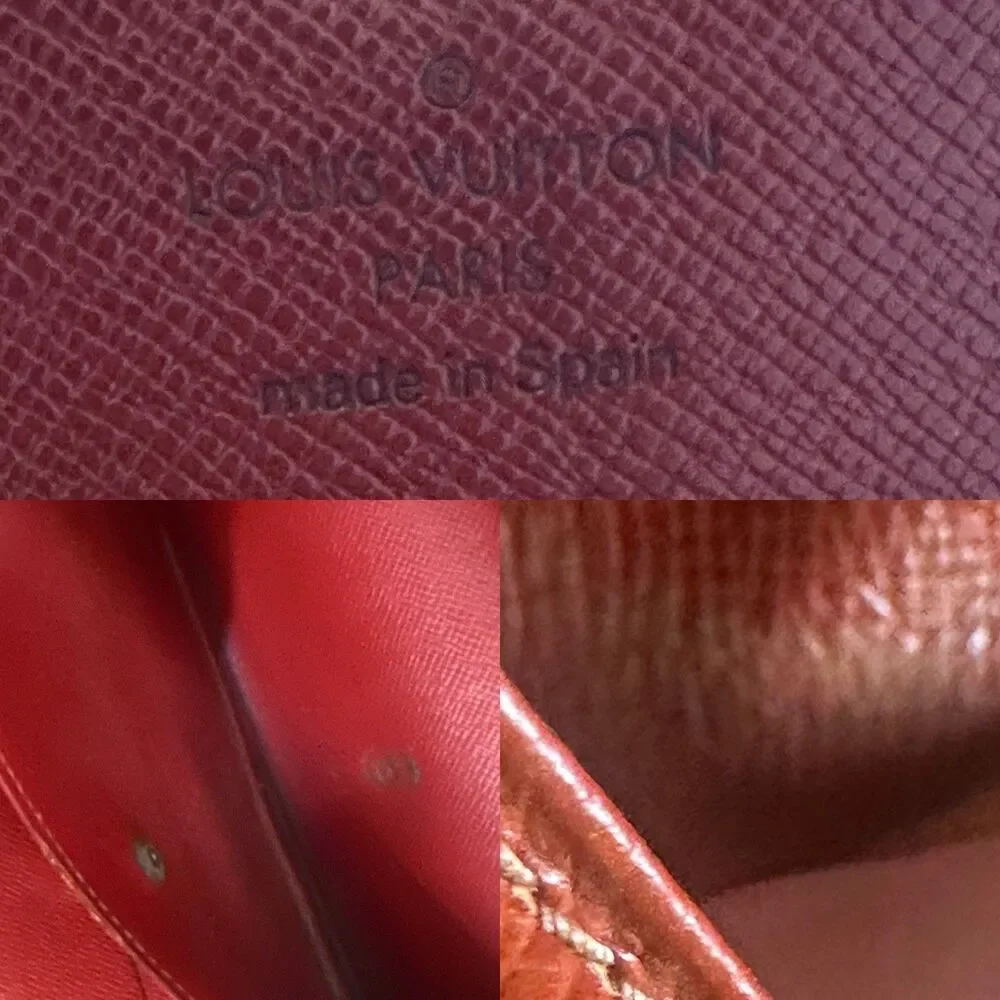 Louis Vuitton Authentic TWO Epi Leather Wallet Set Brown-Blue